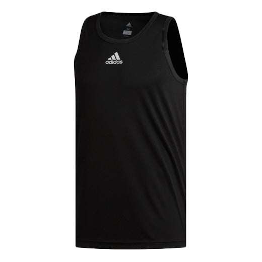 Men's adidas Logo Printing Solid Color Basketball Jersey Asia Sizing/Vest Black CZ1453