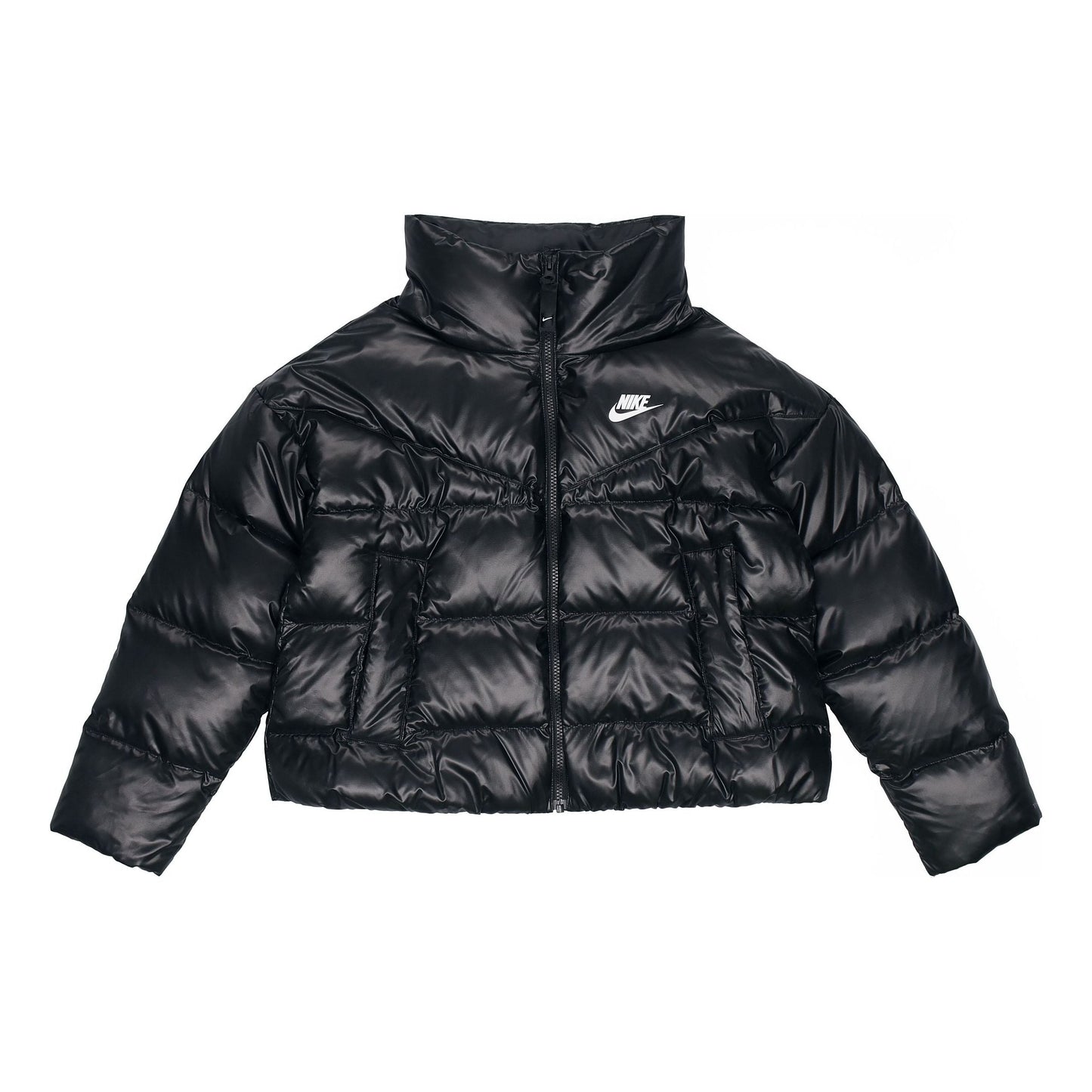 (WMNS) Nike Solid Color Straight Long Sleeves With Down Feather Jacket Black DH4080-010