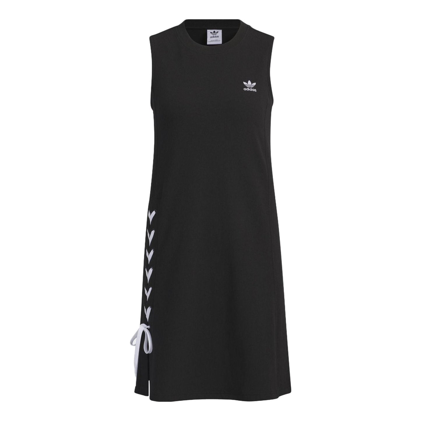 (WMNS) adidas originals Logo dress without sleeve 'Black' IP2193