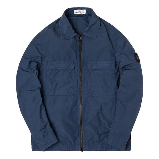Men's STONE ISLAND Casual Pocket Nylon Jacket Navy Blue SI721511102-V0028