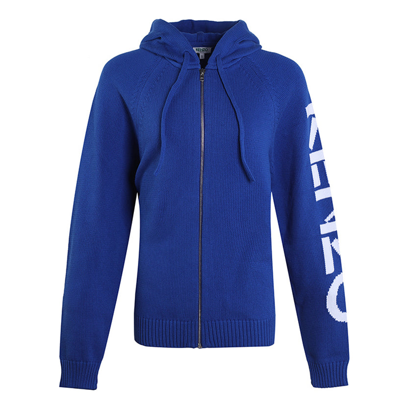 Men's KENZO Hooded Zipper Cardigan Blue F965CA2003BA-70