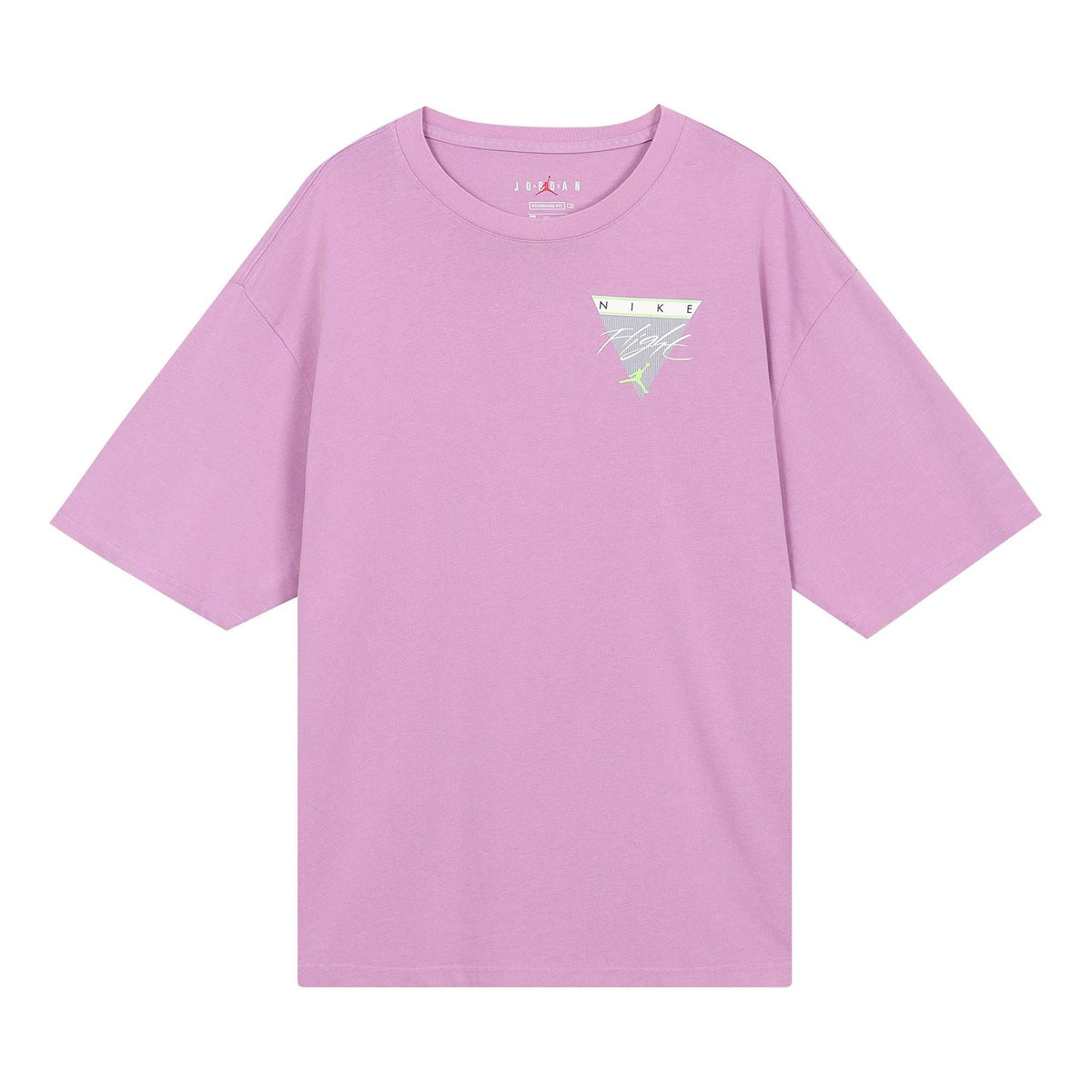 Air Jordan Flight Essentials Washed Basketball Sports Printing Round Neck Short Sleeve Purple CZ8064-591