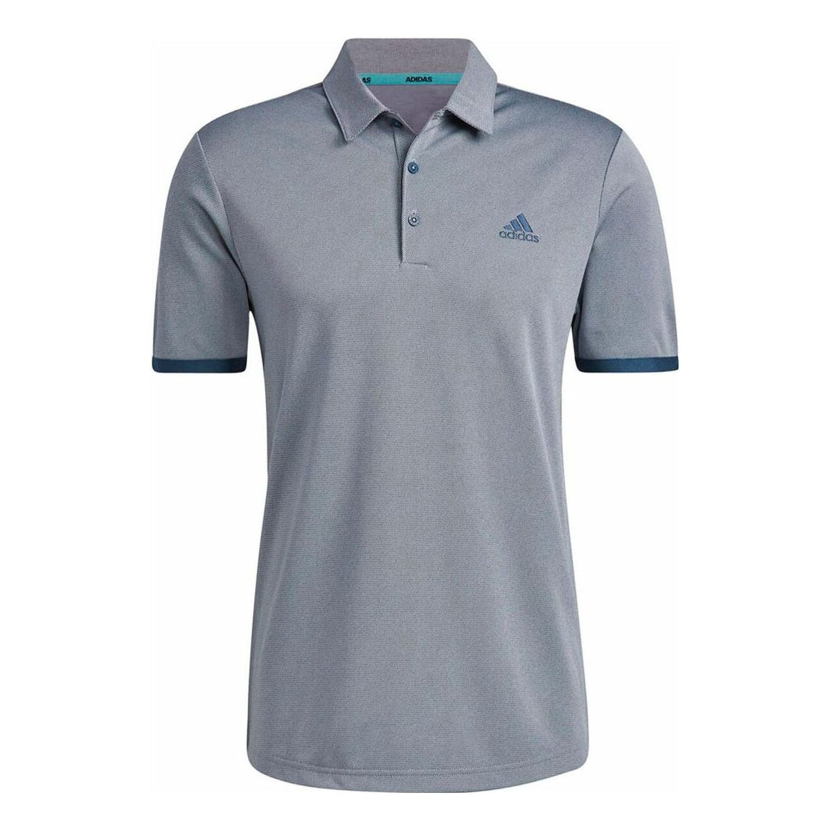 adidas Solid Color Breathable Golf Sports Short Sleeve Polo Shirt White Navy Blue HF6109