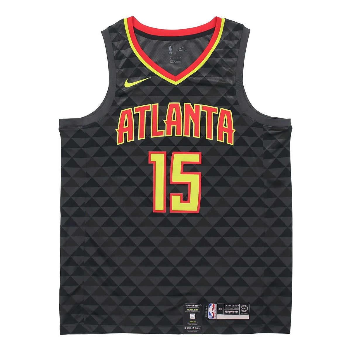 Nike NBA Jersey Team limited SW Fan Edition Large Atlanta Hawks Vince Carter No. 15 Basketball Jersey/Vest Black 864457-021