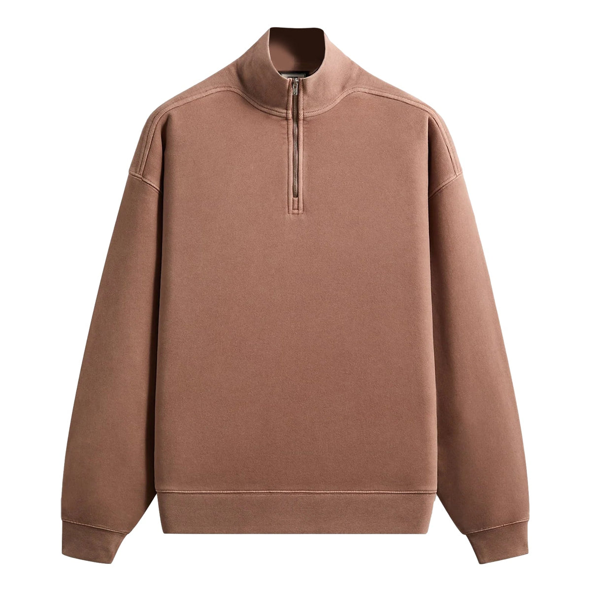KITH 101 Sueded Fleece Nelson Quarter Zip 'Dusty Mauve' KHM034673-603