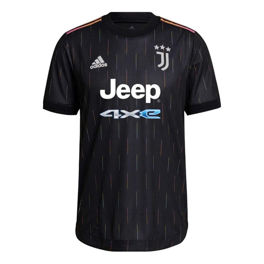 adidas JUVE Away Authentic Jersey Asia Sizing 'Black' GS1437