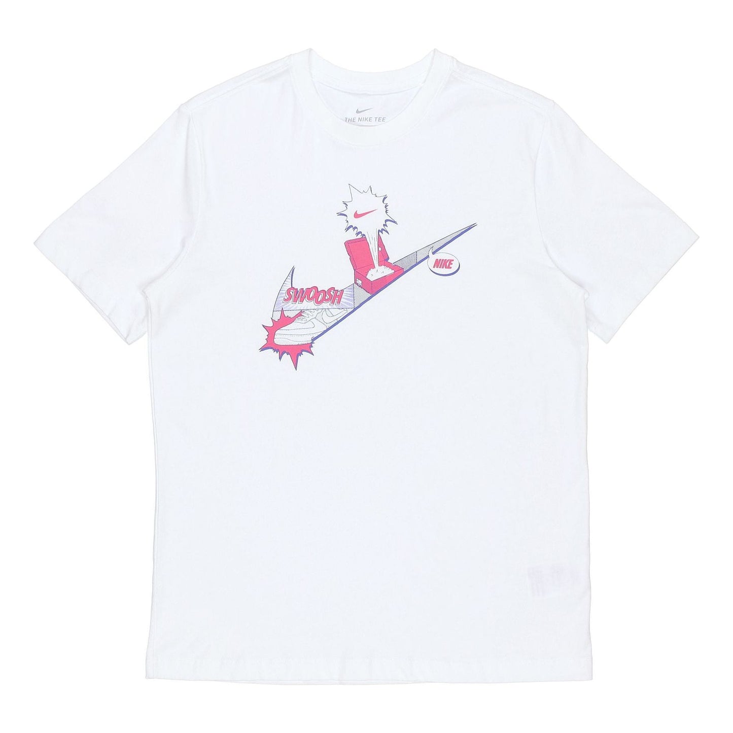 Nike Sportswear Shoe Printing Logo Sports Knit Short Sleeve White DH0057-100