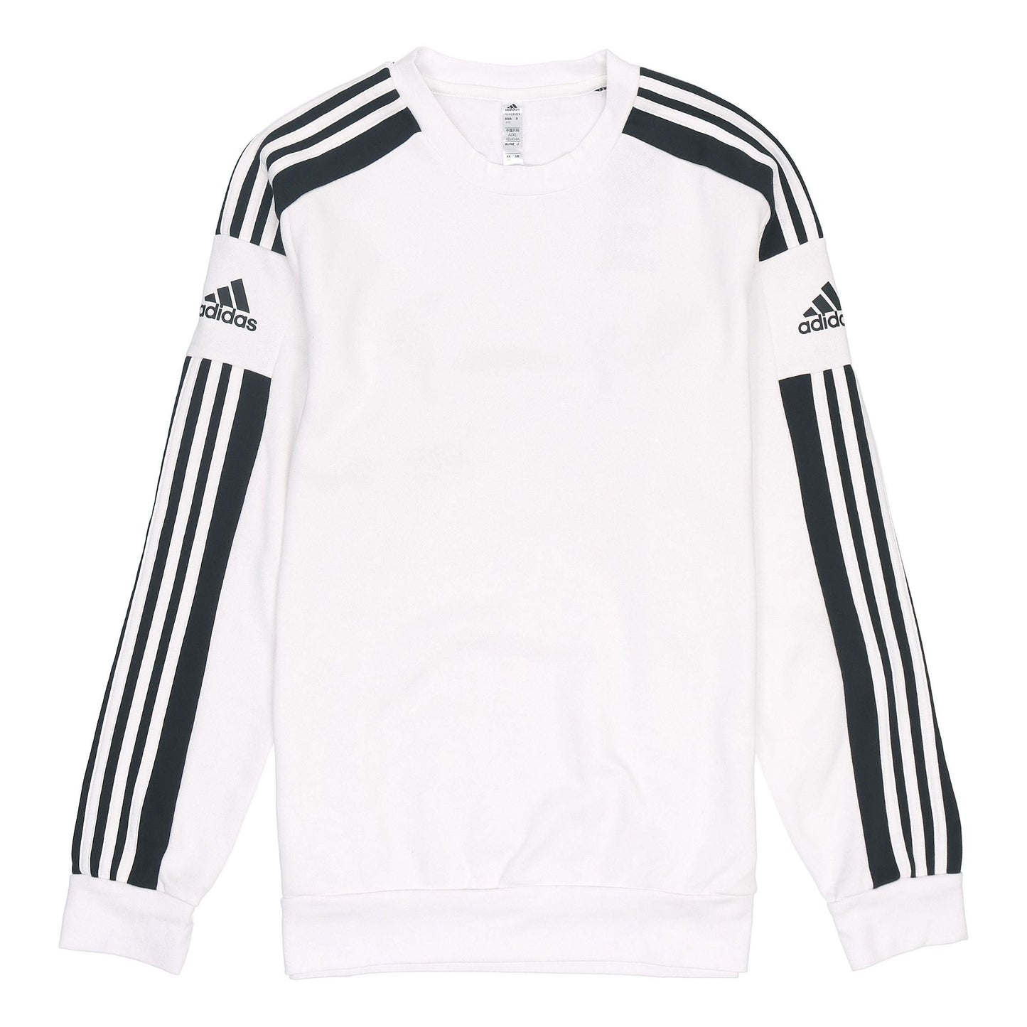 Men's adidas Stripe Logo Printing Long Sleeves Pullover White GT6641