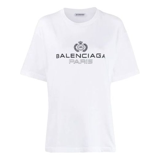Balenciaga Crown Short Sleeve White 594599TGV609000