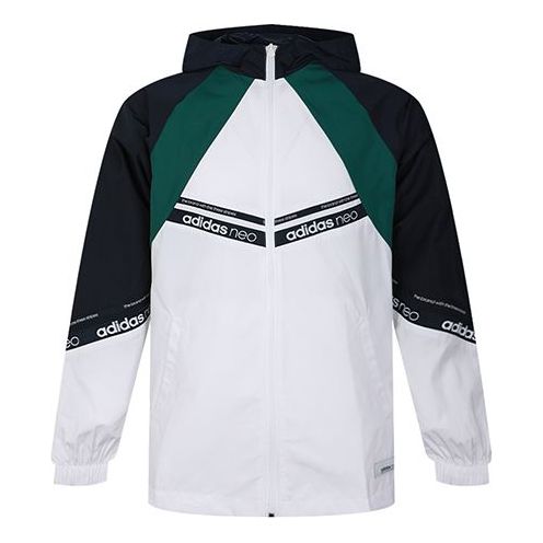 adidas neo M SS WB Cozy Casual Windproof Jacket Blue FN6536