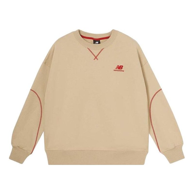 (WMNS) New Balance Athletics LNY French Terry Crewneck Asia Sizing 'Brown' AWT31570-BNN