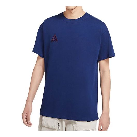 Nike x ACG Small Logo Casual Short Sleeve Blue / Red BQ7343-492
