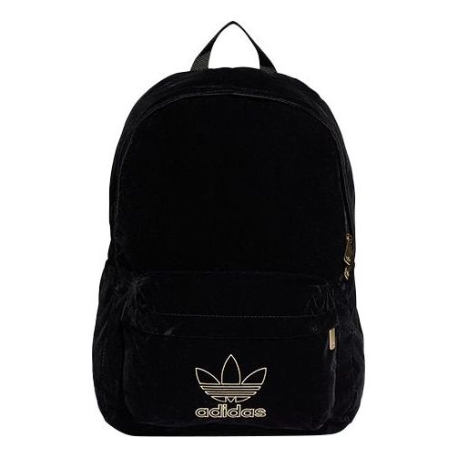 adidas originals Adi Velvet Backpack 'Black Gold Metallic' H11512