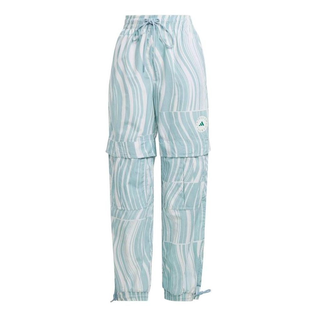 (WMNS) adidas By Stella McCartney Truecasuals Printed Track Pants 'Blue White' HT1103
