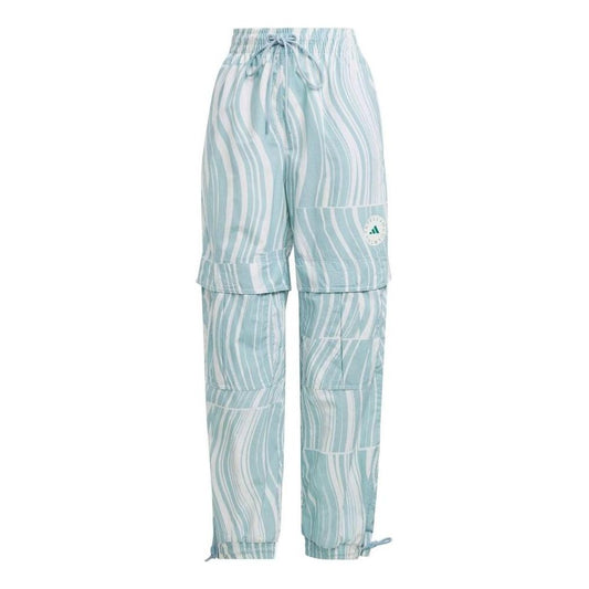 (WMNS) adidas By Stella McCartney Truecasuals Printed Track Pants 'Blue White' HT1103