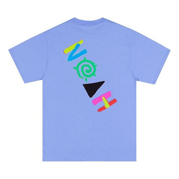 NOAH NYC More Core Tee Multicolor Logo Printing Short Sleeve Unisex Blue T7SS20PWK
