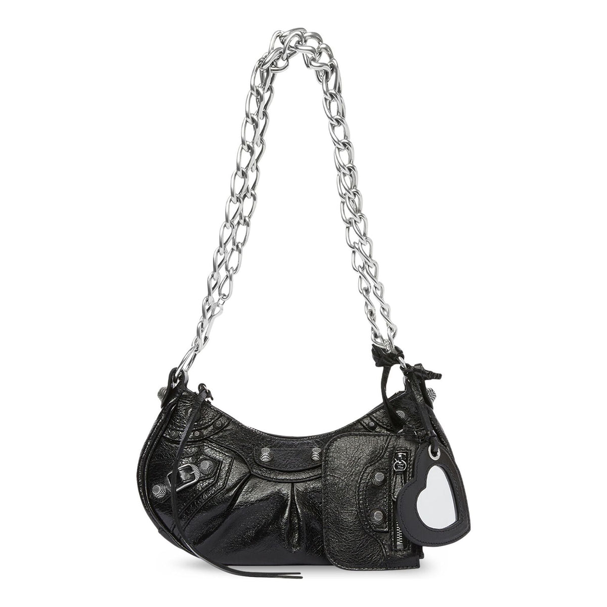 (WMNS) Balenciaga Le Cagole Xs Shoulder Bag With Chain 'Black' 7128131VG9Y1000