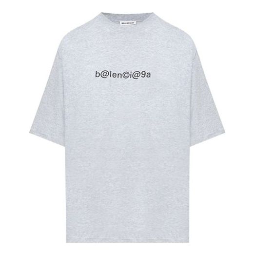 Balenciaga SS21 Printing Round-neck Tee Grey 620941TIV501167