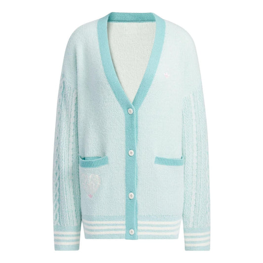 (WMNS) adidas originals V-Day Polo Sweater Asia Sizing 'Blue' JE8281