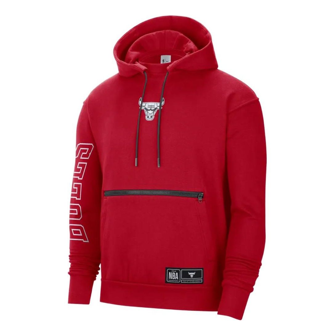 Men's Nike NBA Chicago Bulls Casual Fleece Pullover Red DH9448-657