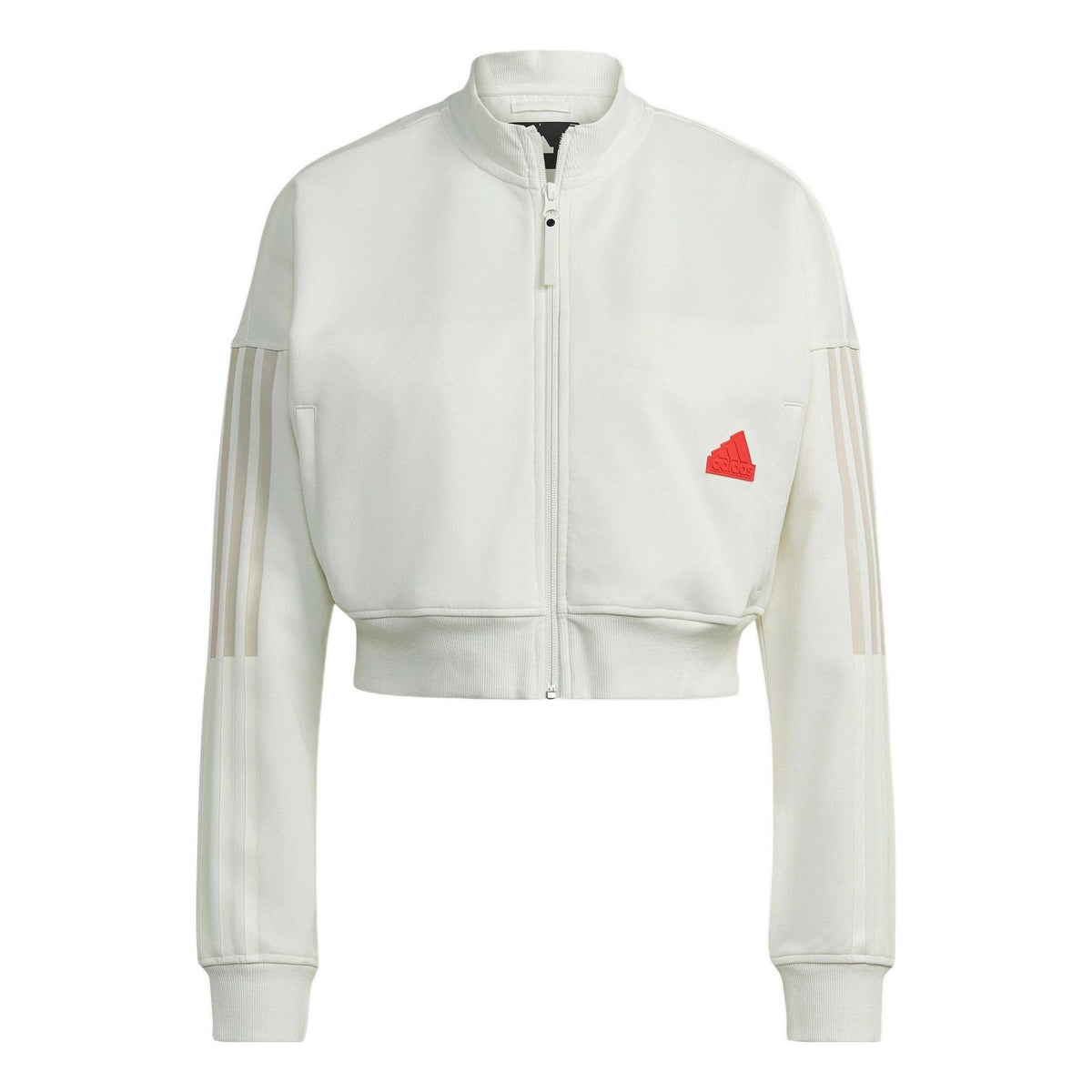 (WMNS) adidas Cropped Track Top Asia Sizing 'White' HM2859