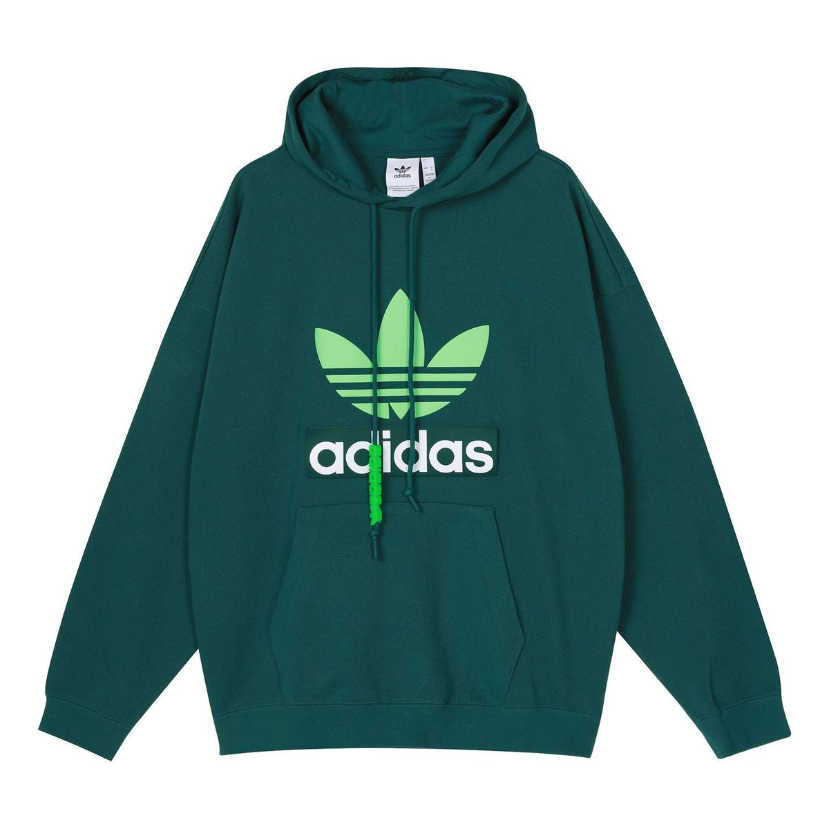Men's adidas originals Big Trfl Contrasting Colors Logo Sports Forest Green H09351