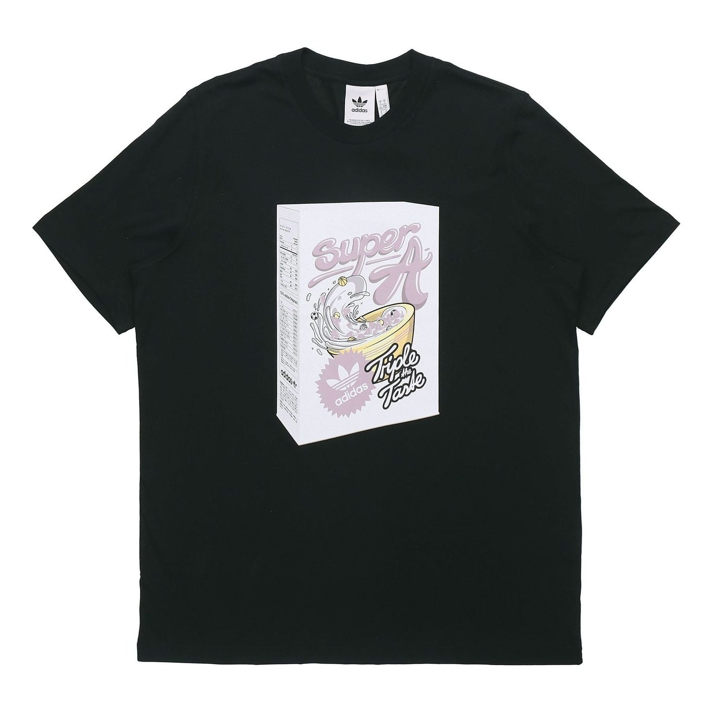 adidas originals Bodega Super A Printing Round Neck Short Sleeve Black ED7058
