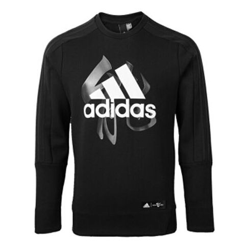 adidas Round Neck Pullover Stay Warm Athleisure Casual Sports Black EA2107