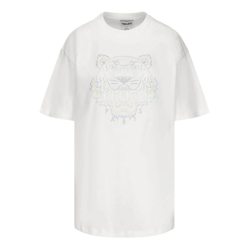 KENZO SS21 Classic Tiger Head Pure Cotton Short Sleeve White FB52TS9724YG-01
