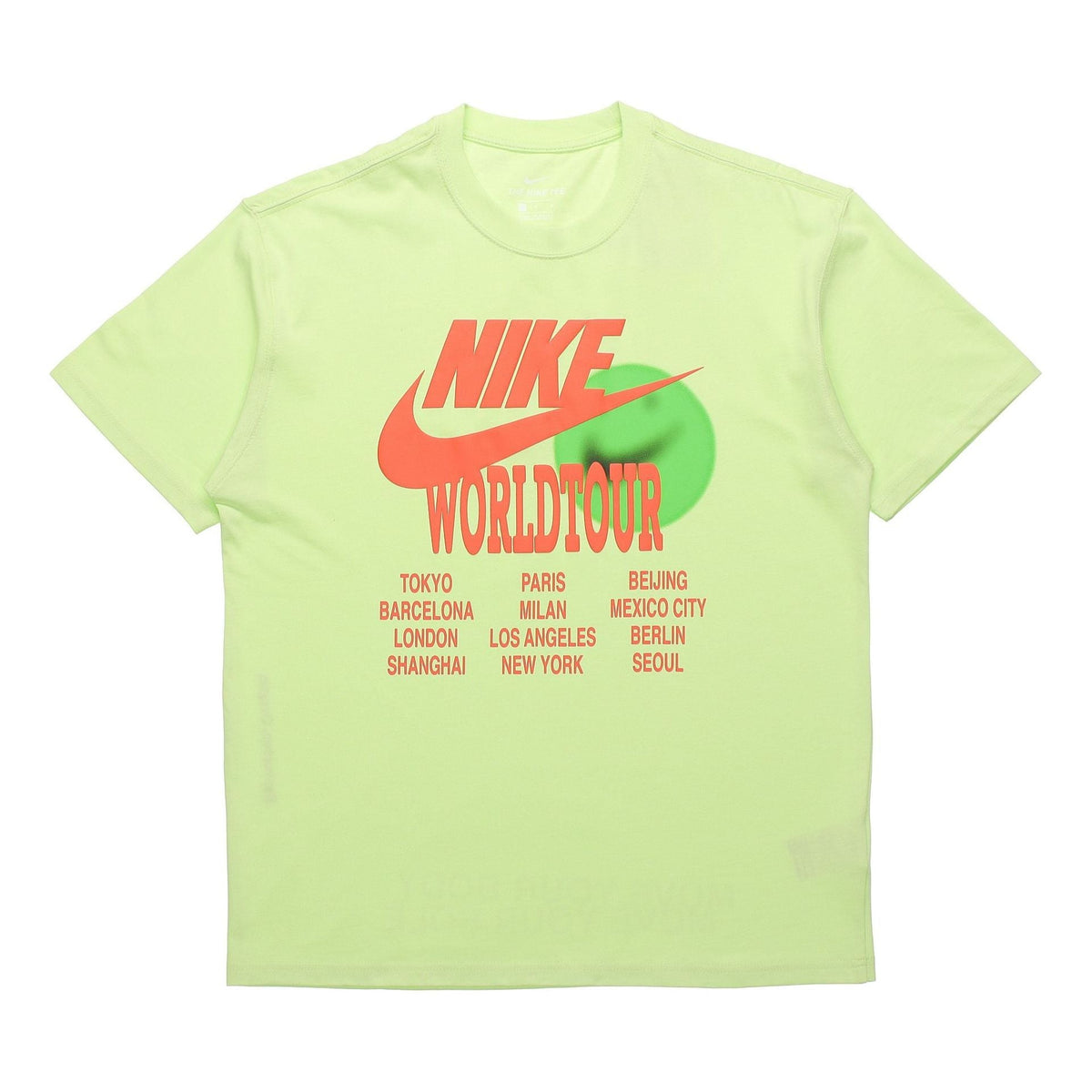 Nike Sportswear Sports Printing Pattern Short Sleeve Fluorescent Green DA0938-383