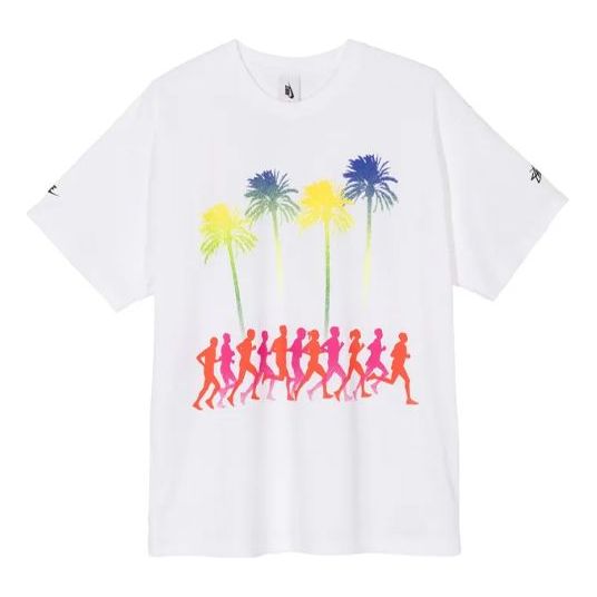 Stussy x Nike Crossover Sports Printing Short Sleeve Unisex White CU9258-100