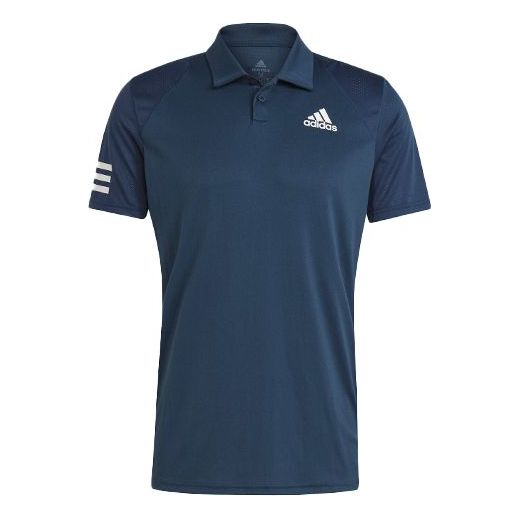 adidas Club 3str Tennis Casual Sports Short Sleeve Polo Shirt Navy Blue GL5458
