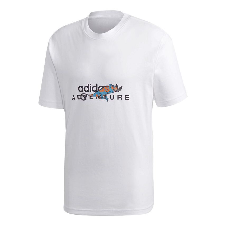 adidas originals Adv Graphic Tee Alphabet Printing Sports Short Sleeve White GD5609
