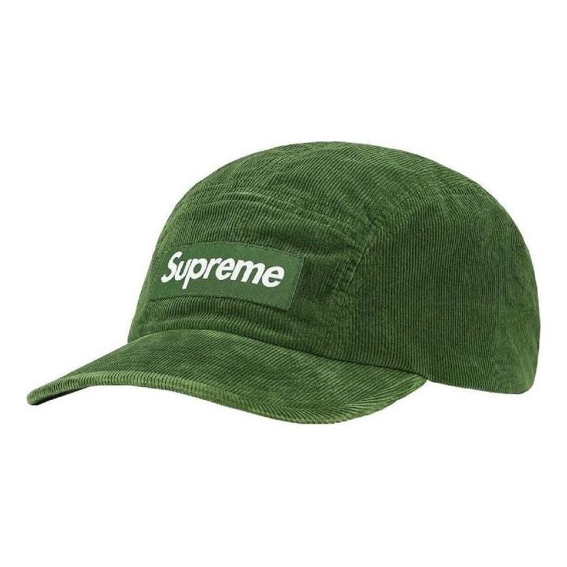 Supreme GORE-TEX Corduroy Camp Cap 'Green White' SUP-FW21-042