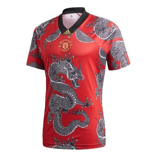adidas CNY Manchester United Tee For Men Red FU1323