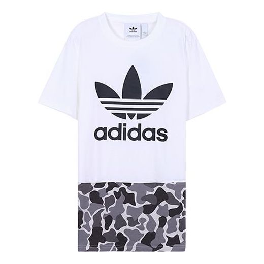 adidas originals Camouflage Leopard print Short Sleeve White DN8034