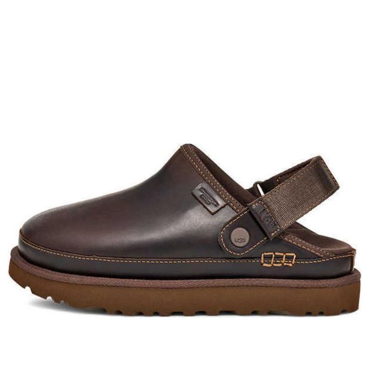 (WMNS) UGG Goldenstar Clog Leather Regen 'Ironwood' 1167536-IWD
