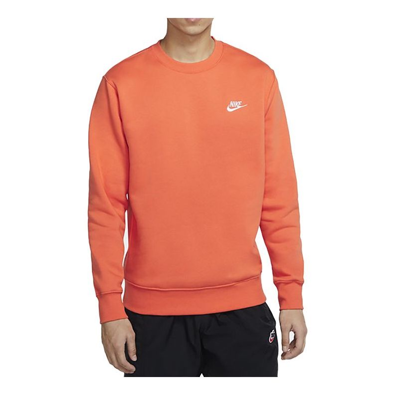 Nike Sportswear Club Sports Round Neck Fleece Solid Color Red BV2663-837
