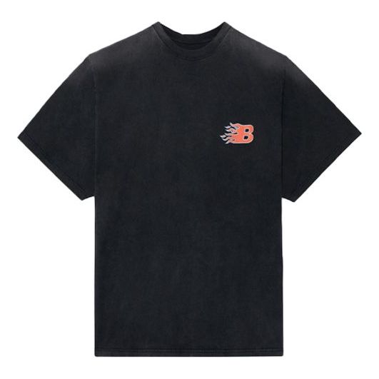 Men's Balenciaga SS21 Flame Retro Short Sleeve Black 656978TKV701076