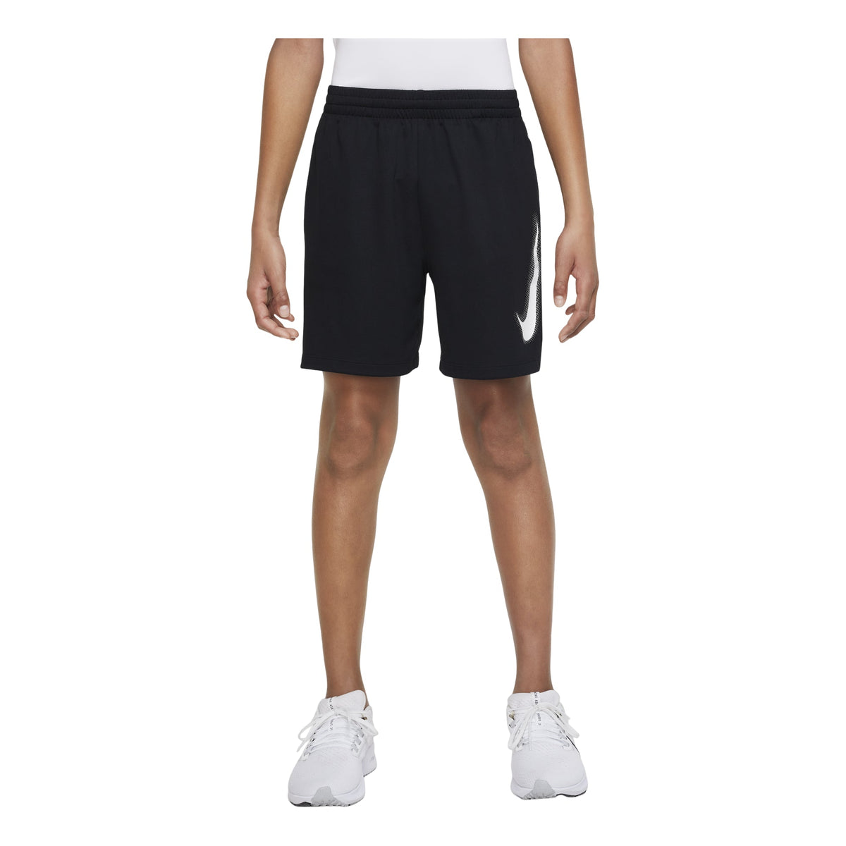 (GS) Nike Multi Dri-FIT Graphic Training Shorts 'Black White' DX5361-010