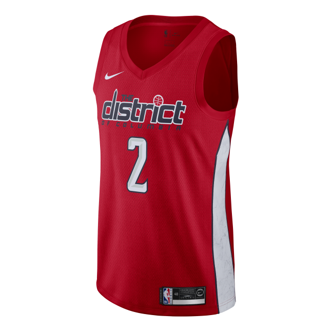 Nike MENS John Wall Washington Wizards Swingman 2 NBA Basketball Jersey Red BQ1179-657