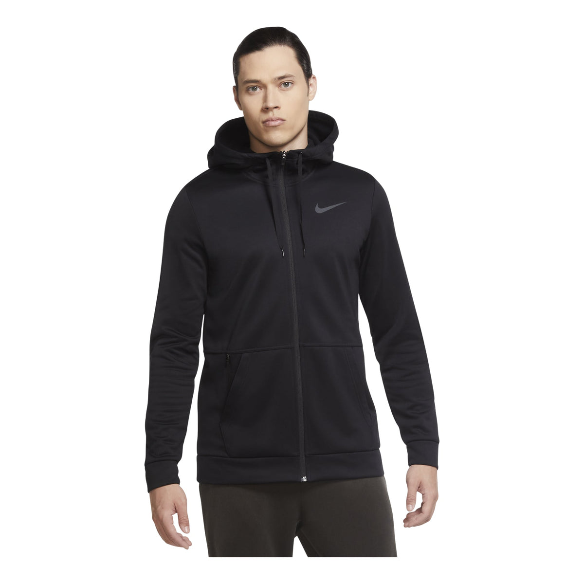 Nike Therma Full-length zipper Cardigan Training Hooded Jacket Black CU6232-010