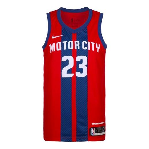 Nike NBA City Version 20-21 Season Detroit Pistons 23 Jersey 'Red' AV4636-658