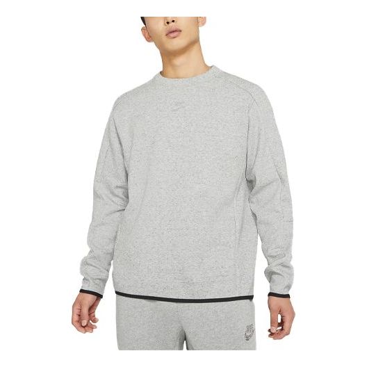 Nike Sportswear Tech Fleece Sports Loose Edging Round Neck Long Sleeves Gray DA0399-100