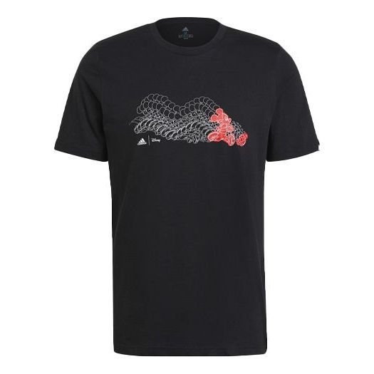adidas x Disney M Dsny Ftbl T Funny Printing Sports Round Neck Short Sleeve Black GL3204