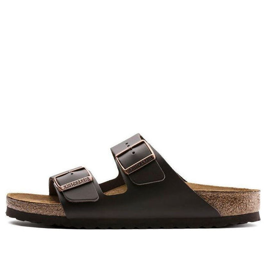 Birkenstock Arizona Natural Leather Sandals 'Dark Brown' 0051101