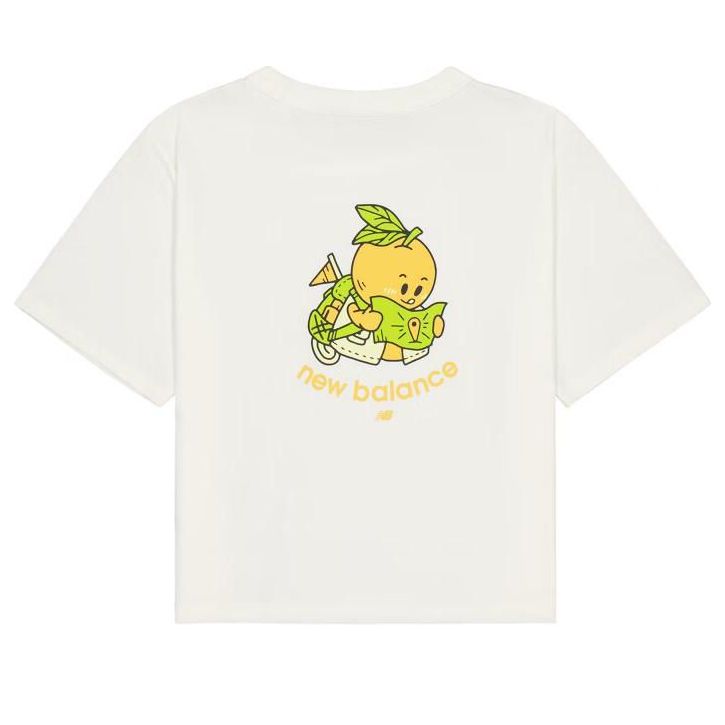 (WMNS) New Balance Fruit Graphic T-shirt Asia Sizing 'White' AWT41335-CIC