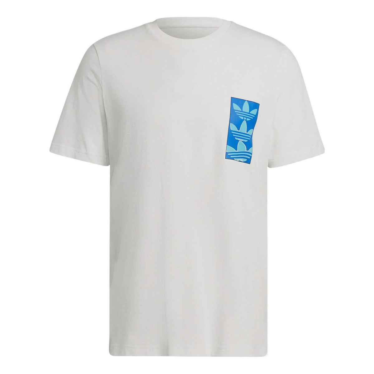Men's adidas originals Logo Pattern Printing Casual Round Neck Short Sleeve White T-Shirt HC7186