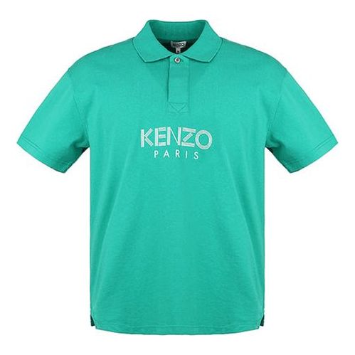 Men's KENZO Alphabet Logo Short Sleeve Polo Shirt Green F965PO0384BD-58