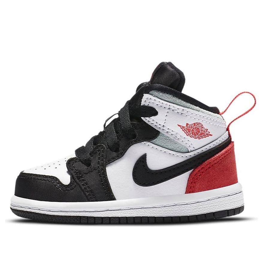 (TD) Air Jordan 1 Mid SE 'Red Black Toe' BQ6933-100